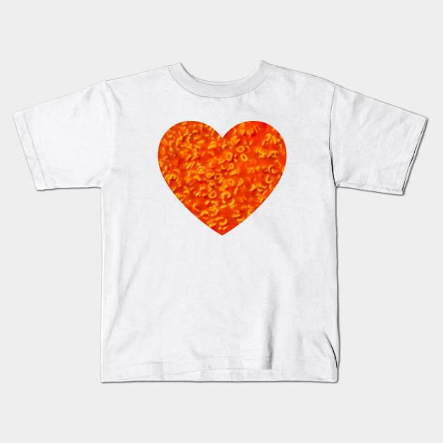 Alphabet Pasta in Red Tomato Sauce Food Photograph Heart Kids T-Shirt by love-fi